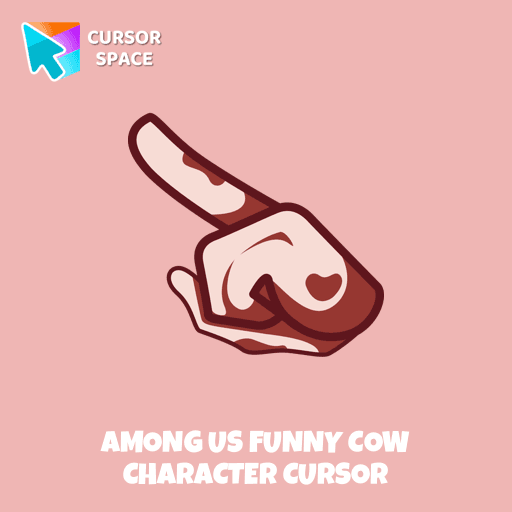 Among Us Funny Cow Character cursor arrow cursor